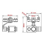 Tarot TL3T21 3-Achsen-Gimbal-Kamera 640 Wärme bild kamera und Kamera mit sichtbarem Licht für die Inspektion und Brand bekämpfung von RC-Drohnen